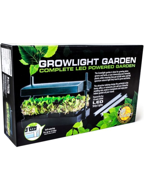 SunBlaster Growlight Garden - Black - with LED Lighting